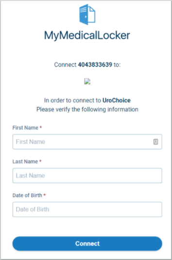 patient verifcation screen 350 border